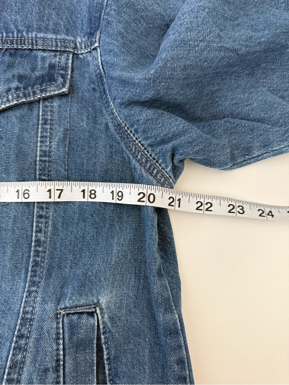 Allegra K Oversized Denim Jacket Medium Wash Button Jean NWT New Medium Women’s - Picture 6 of 10